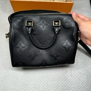 LV Speedy Bandouliere 25 Empreinte Black